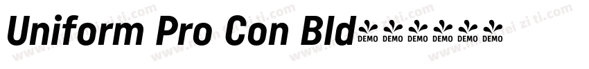 Uniform Pro Con Bld字体转换